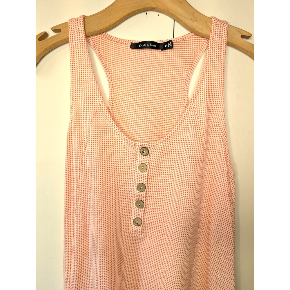 Doe & Rae Pink & White Pattern Button Dress - Picture 3 of 7